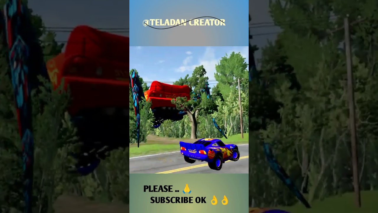 Giant Lightning McQueen Spider Eater VS Lightning McQueen - Coffin Dance Song Cover