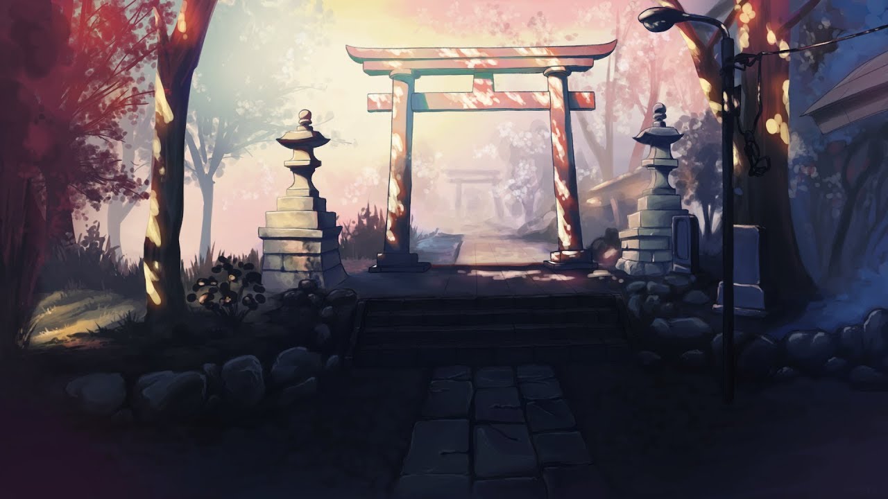 5cm/s background speedpaint