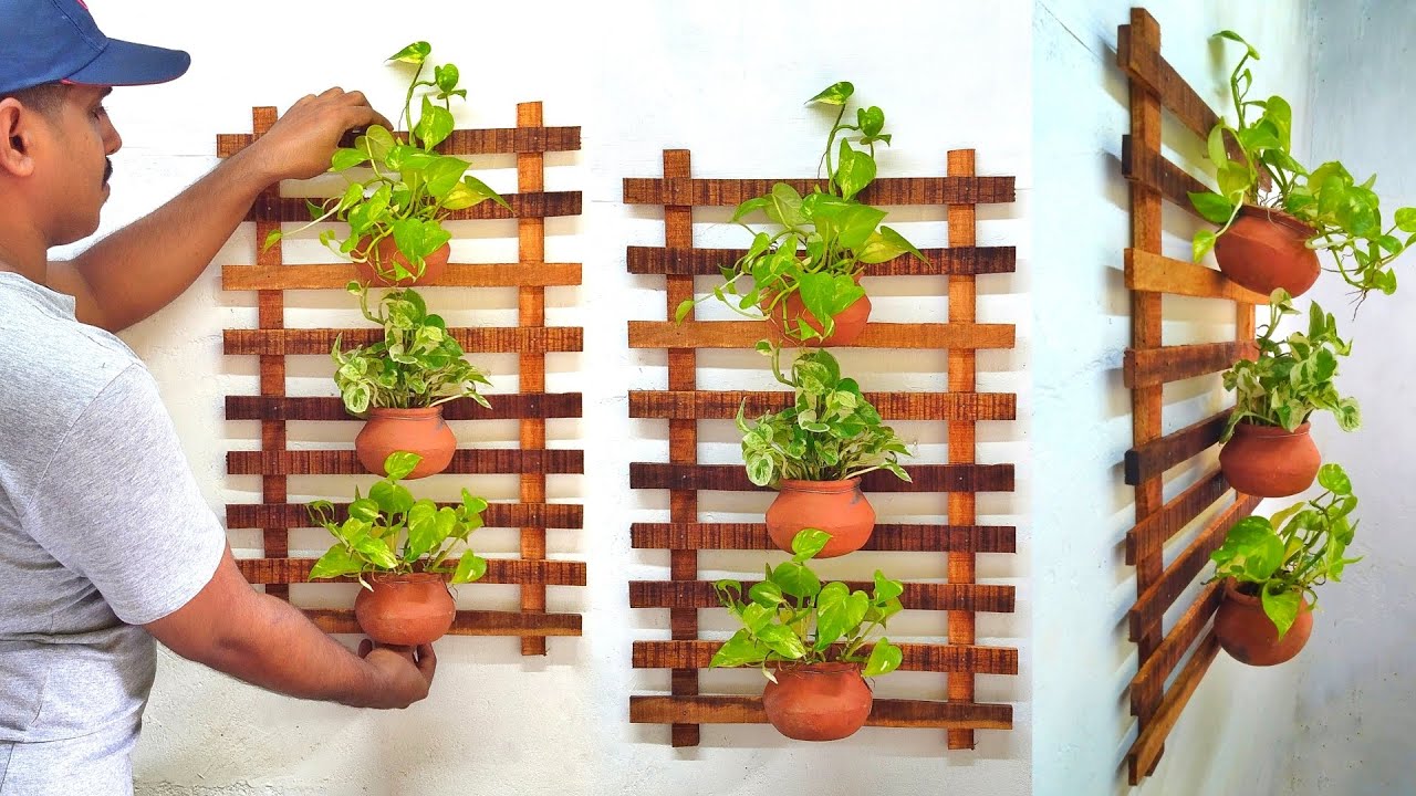 Money Plant Wall Hanging Ideas / Money Plant Decoration /Vertical Gardening Ideas