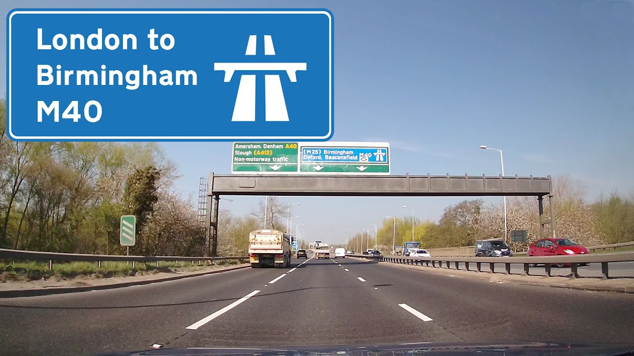 M40 Motorway London to Birmingham UK - Actual Speed