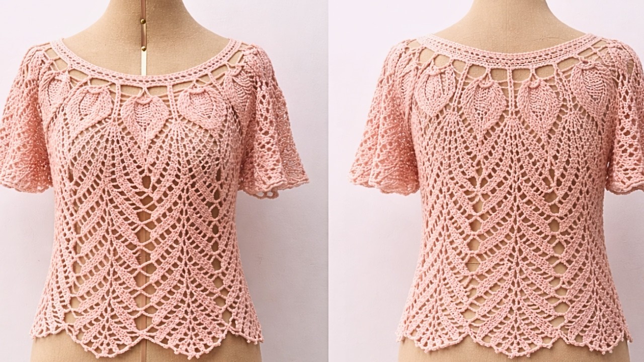 Blusa a Crochet Fácil y Elegante 🌸 Tutorial Paso a Paso para Principiantes