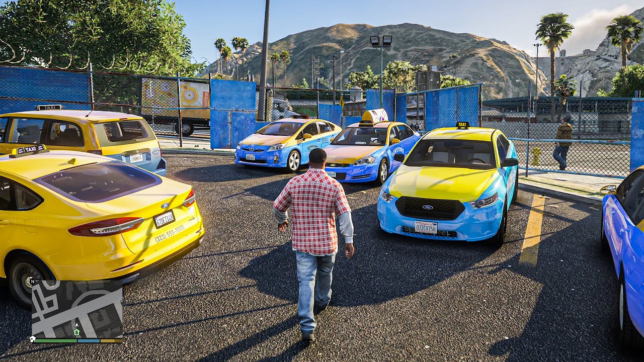 GTA 5 Real Life Traffic Mod - Taxi Gameplay - Central Real-Life Traffic Mod v1.8 Test