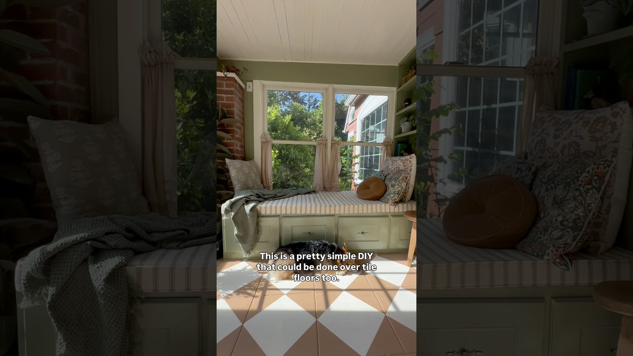 Мастер-класс по покраске плиточного пола своими руками #cottagecore #checkeredfloors #renovation ...