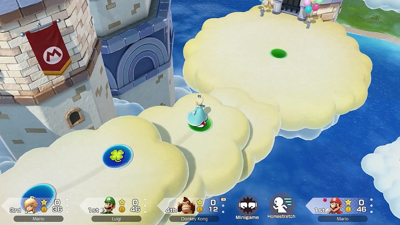 Super Mario Party Jamboree TV #48 Mario's Rainbow Castle Rosalina vs Mario vs Donkey Kong vs Luigi