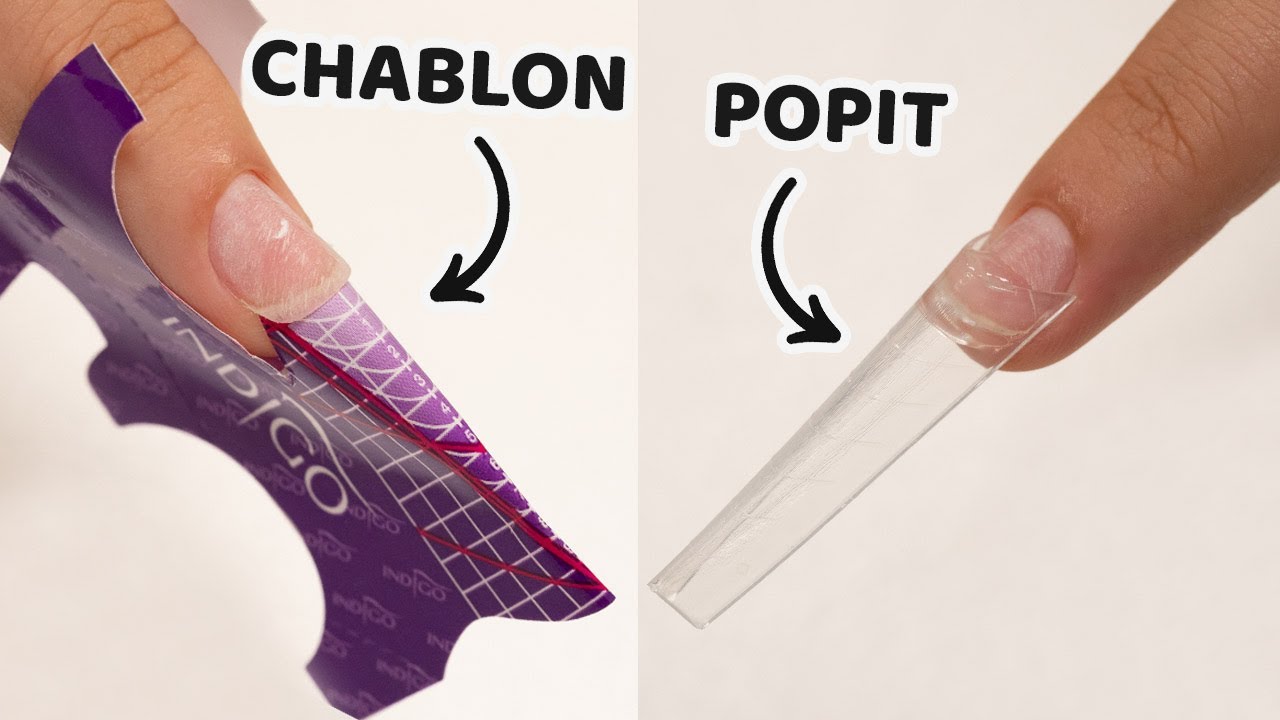 Pose d'ONGLE EN GEL CHABLON et POPIT | On compare les deux !