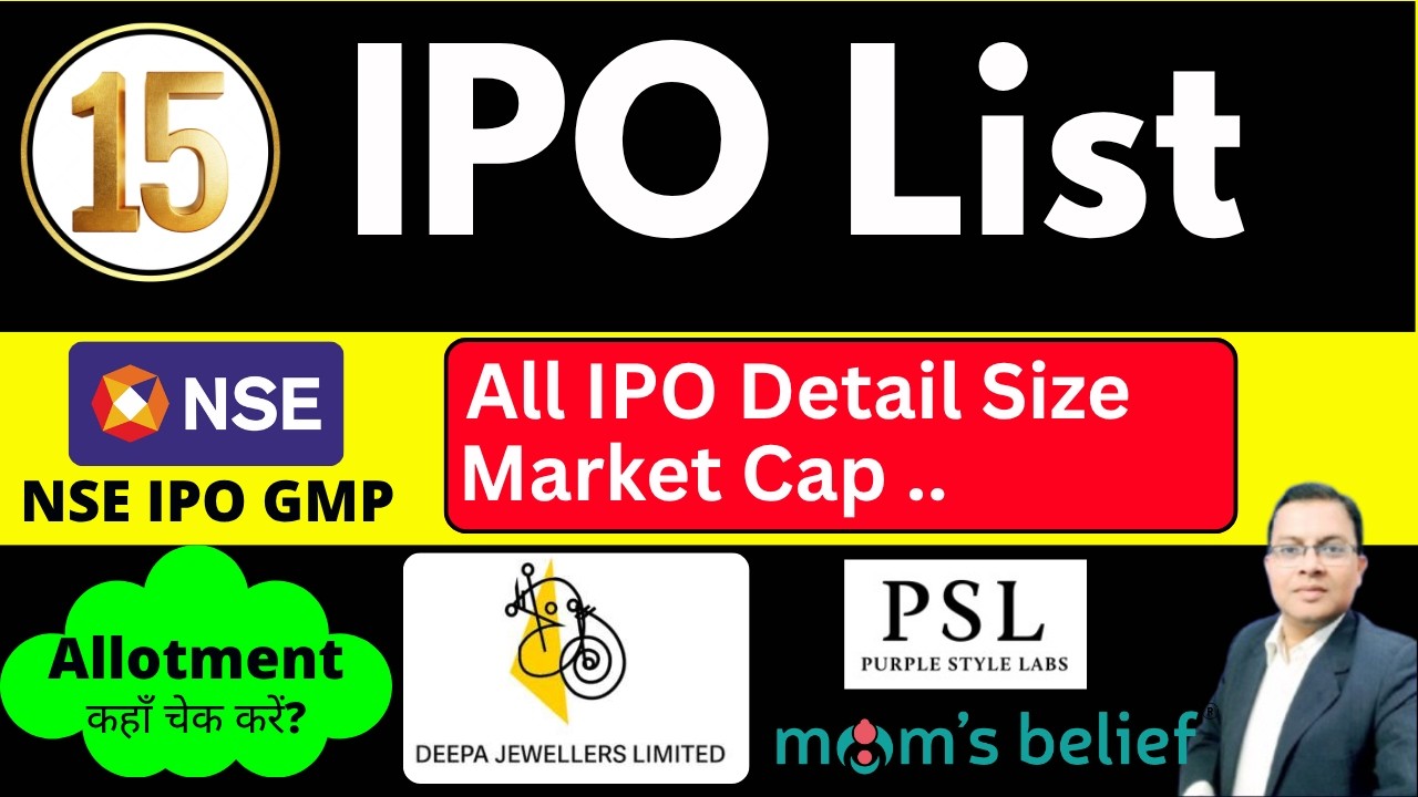 Deepa Jewellers IPO Allotment Check I 15 IPO List I NSE IPO GMP I Rays of Belief IPO I IPO LIST