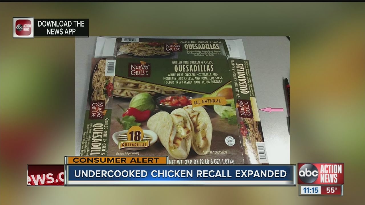Undercooked chicken recall expanded
