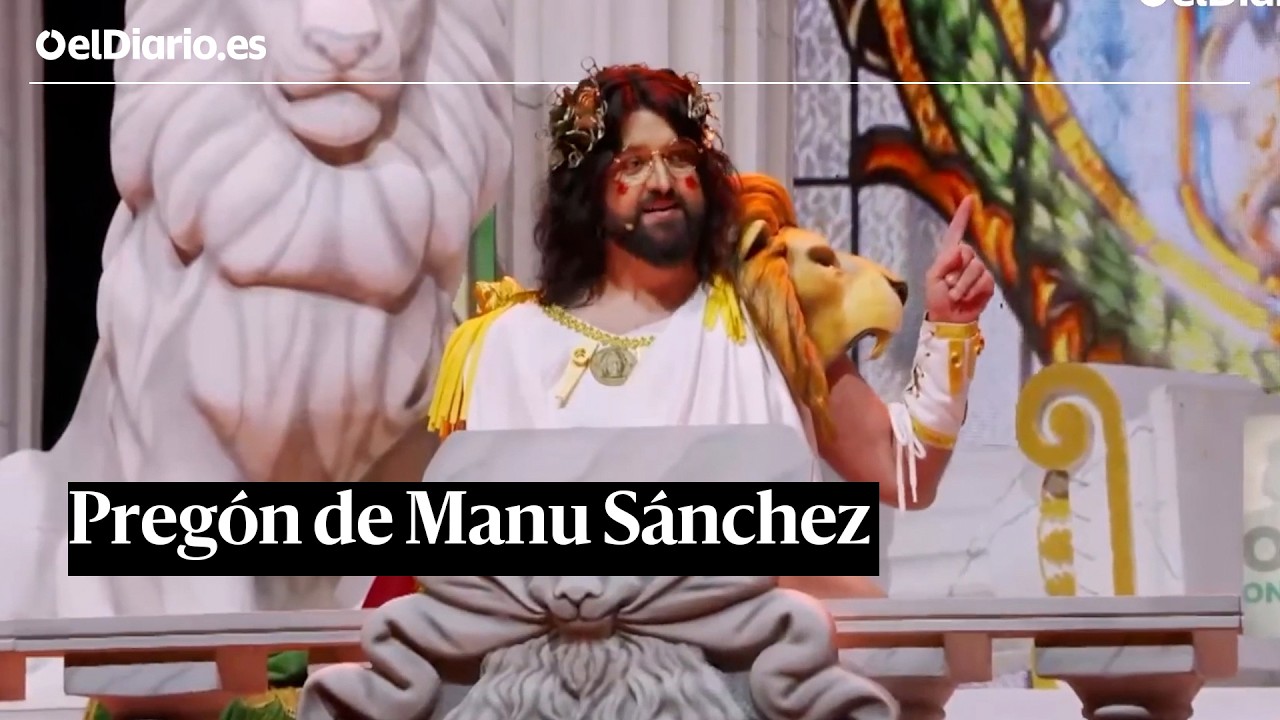 Preg&oacute;n del Carnaval de C&aacute;diz 2026 a cargo de Manu S&aacute;nchez