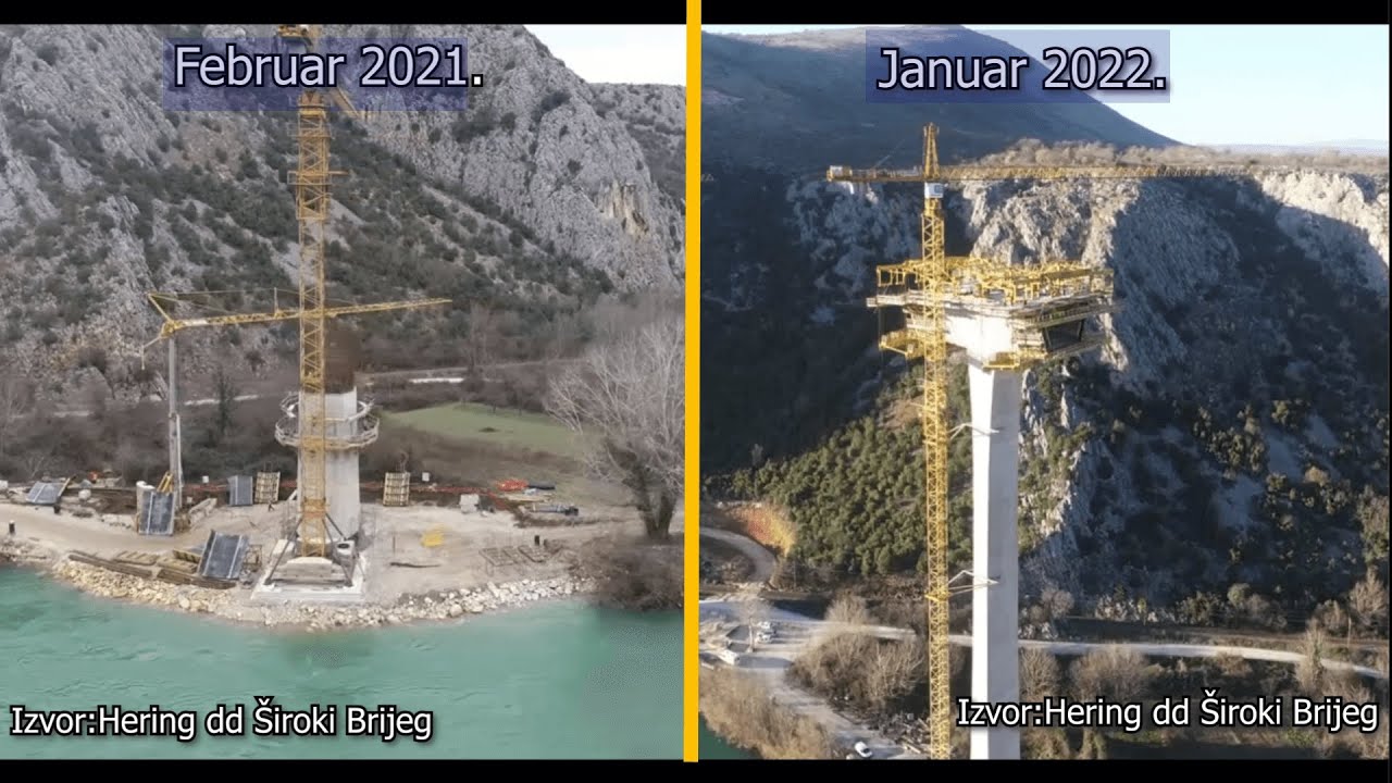 Koridor 5C - Dinamika gradnje mosta Hercegovina/Počitelj