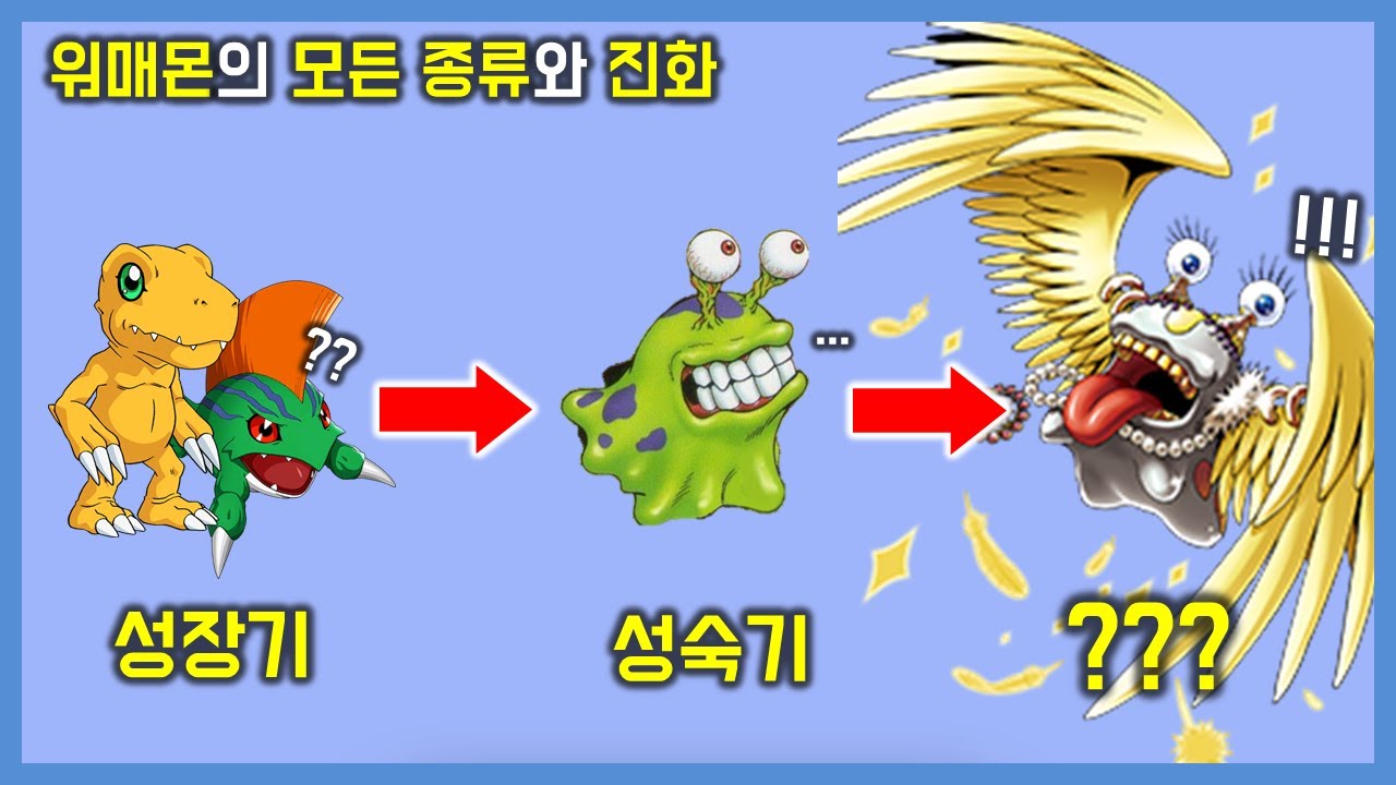 [디지몬] 워매몬의 모든 종류와 진화 트리 #워매몬의 테이머가 있다? #아구몬의 진화체?