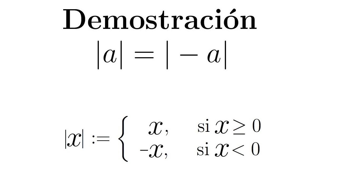 Demostración: Propiedad del Valor Absoluto.