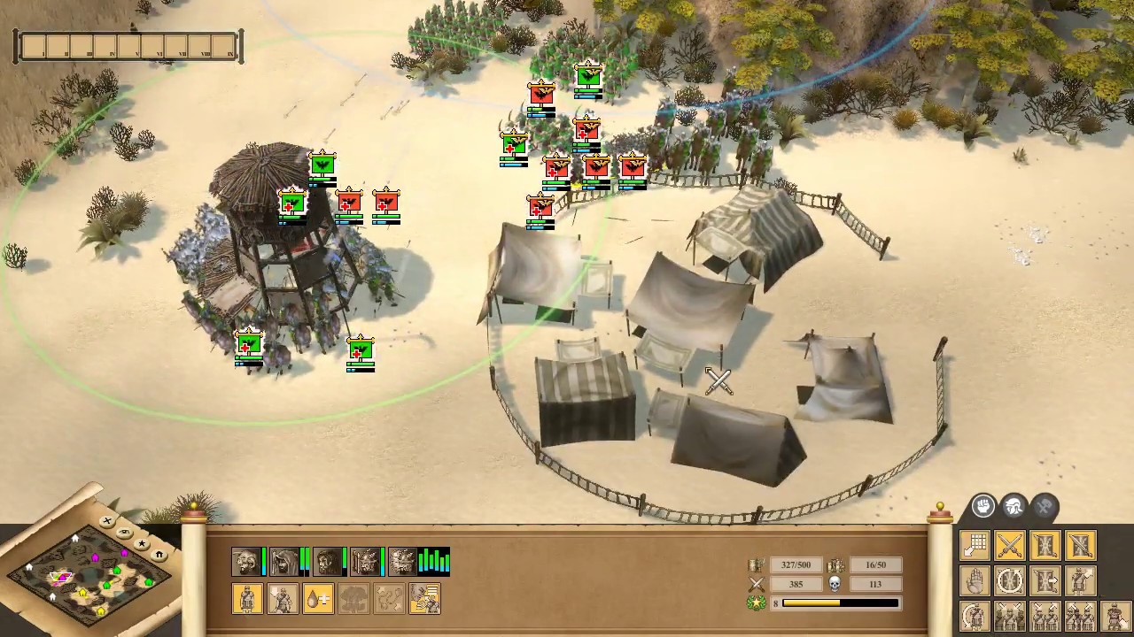 Co Op Multi Player Praetorians HD Remaster - Desert qasis 2 vs 4 - Hard