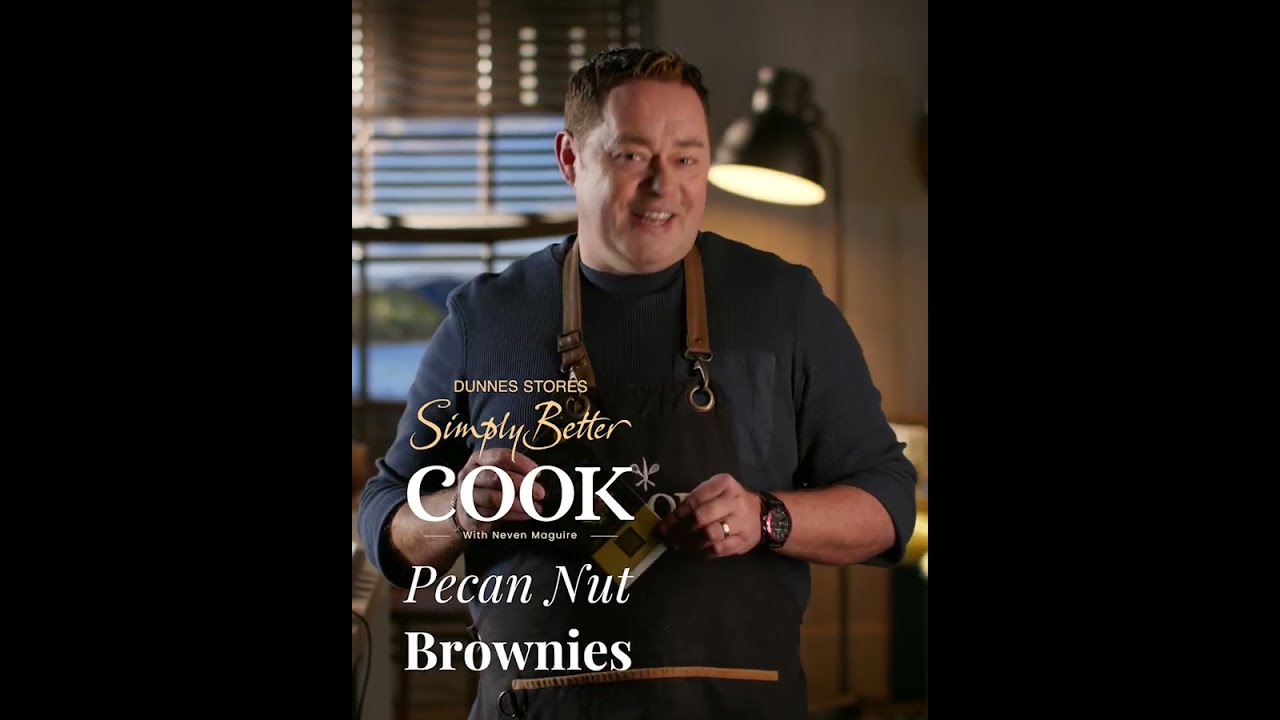 Neven Maguire Warm Chocolate & Pecan Brownies with Rum Butterscotch Sauce