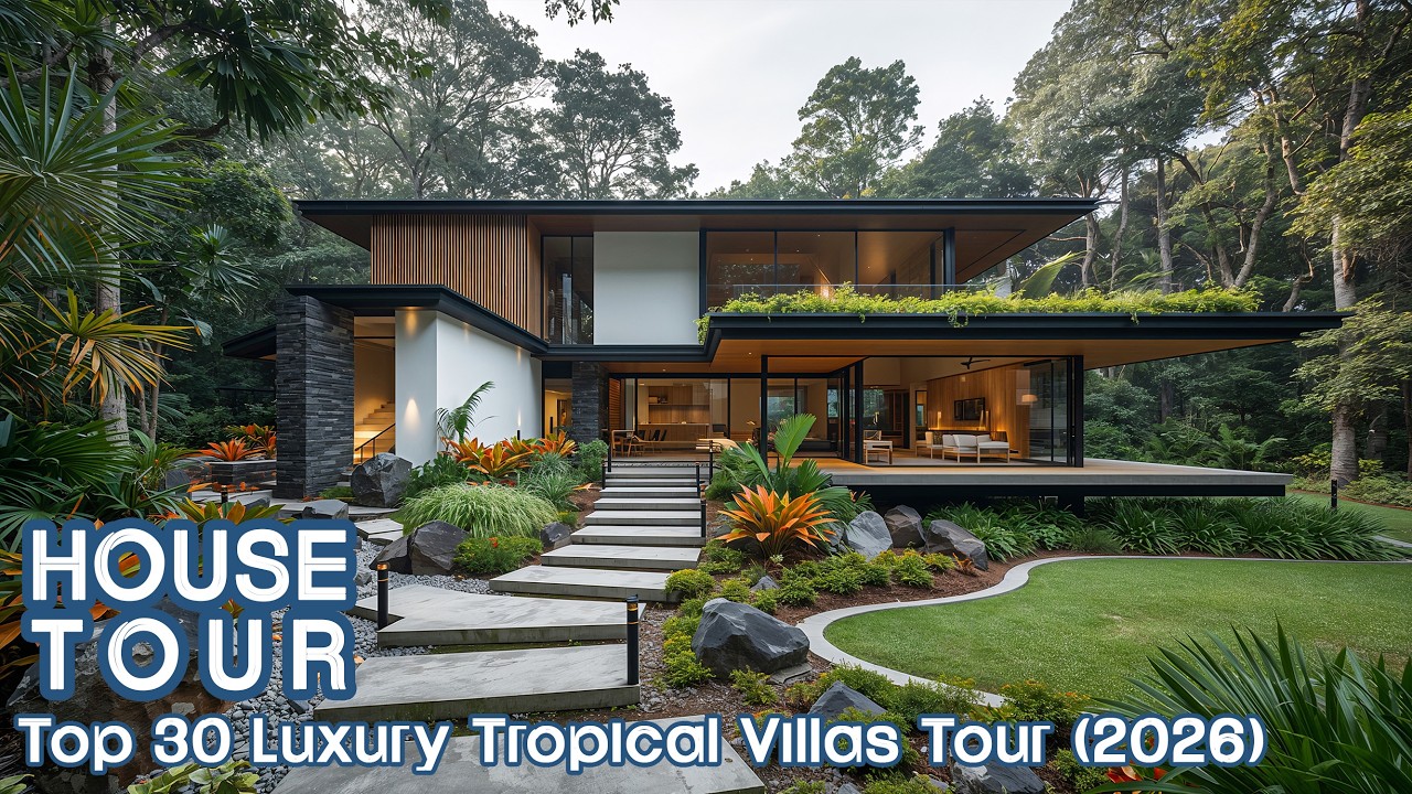 Top 30 Luxury Tropical Villas Tour (2026) | Courtyard Gardens, Stone & Wood Design