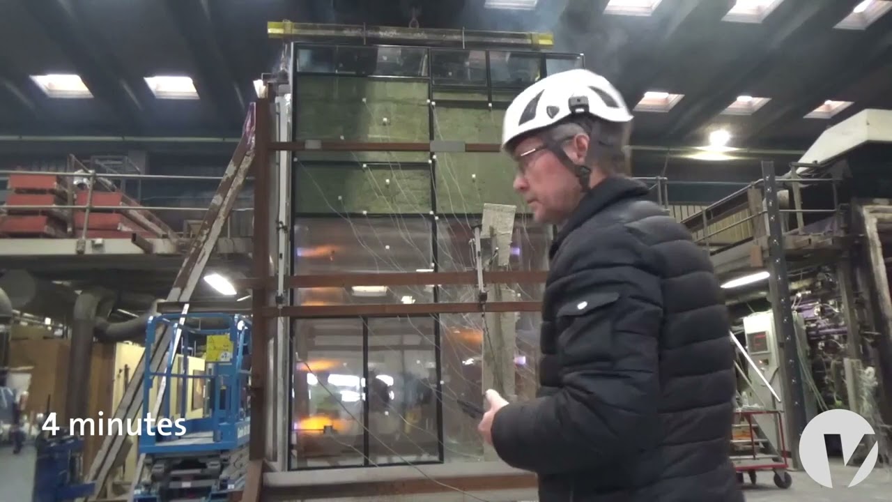 Successful Fire Test: CONTRAFLAM 30 Climatop Curtain Wall