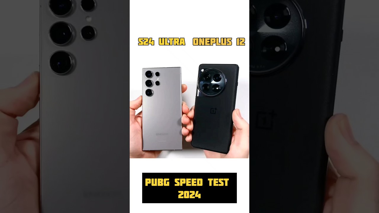 s24 Ultra vs OnePlus 12 PUBG Speed Test #shorts#speedtest #viralvideo