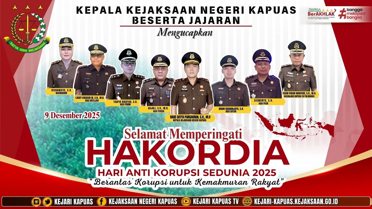 SELAMAT MEMPERINGATI HAKORDIA 2025 | KEJAKSAAN NEGERI KAPUAS