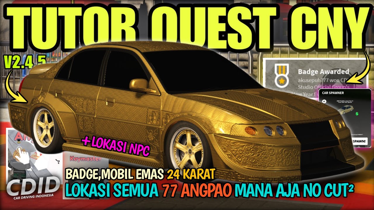 CARA CEPAT MENYELESAIKAN QUEST EVENT CNY 2026 CDID, SEMUA LOKASI LENGKAP UNCUT | CDID V2.4.5 Roblox