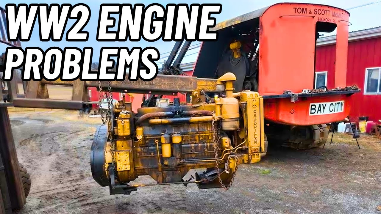 Removing a 1941 Caterpillar Engine for Repair