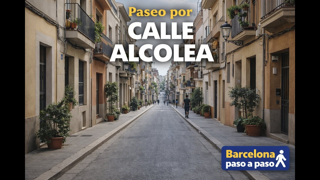 Calle Alcolea, Sants-Montjuic | Paseo en 4K por Barcelona | Walking Tour in Barcelona