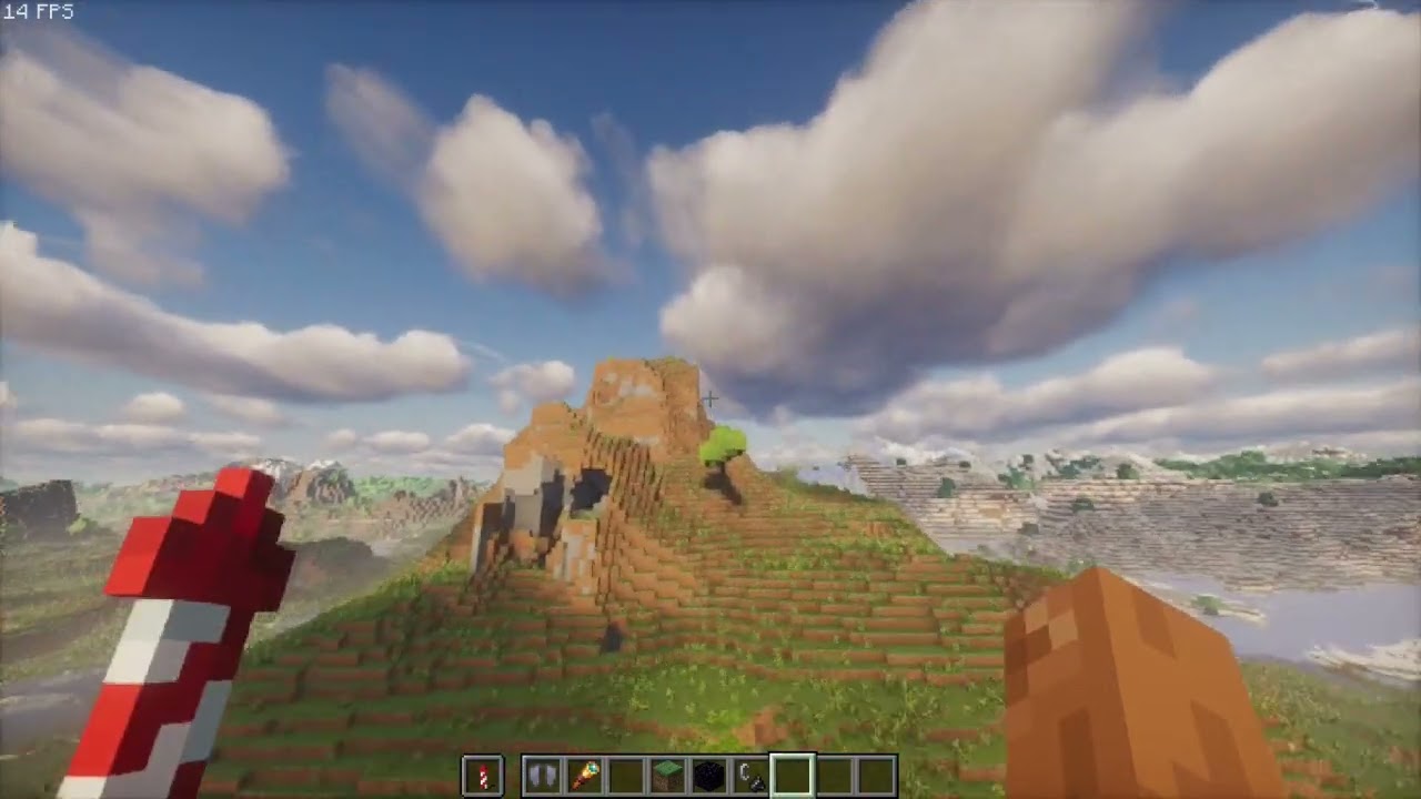 Minecraft gameplay, GT 710, voxy showcase with shaders/performance test