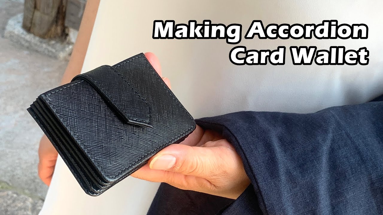95 [Leather Craft] Making Accordion card wallet / [가죽공예] 아코디언 카드지갑 만들기 / Free Pattern