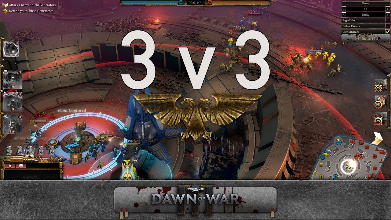 Dawn of War 3 - 3v3 | Max Power + Blast + Noisy [vs] Krawol + OriGins + Eldar Corsair