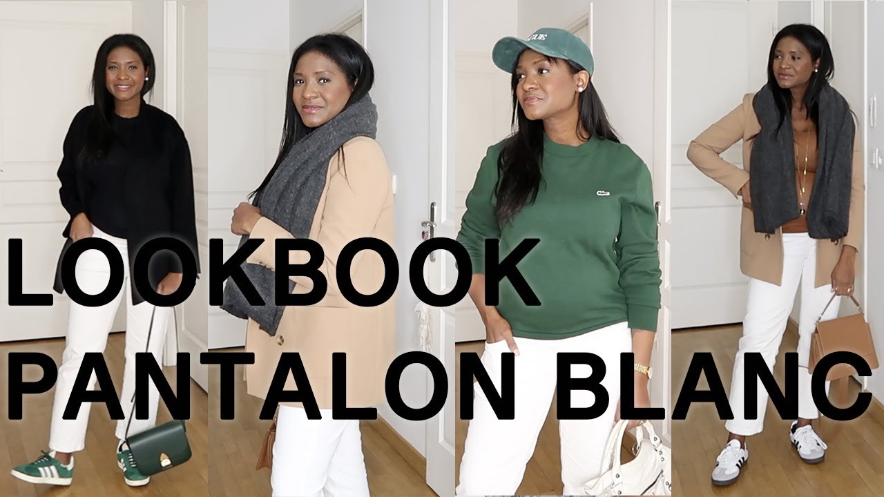 Comment porter le pantalon blanc en automne I 1 pièce 6 Looks I Samba, Gazelle, bottines I Manuela