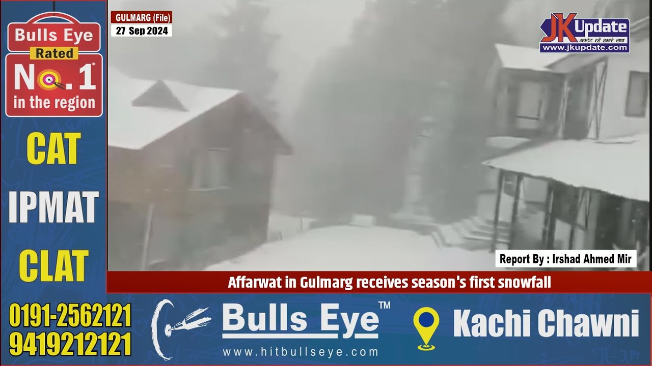 Affarwat in Gulmarg receives season's first snowfall