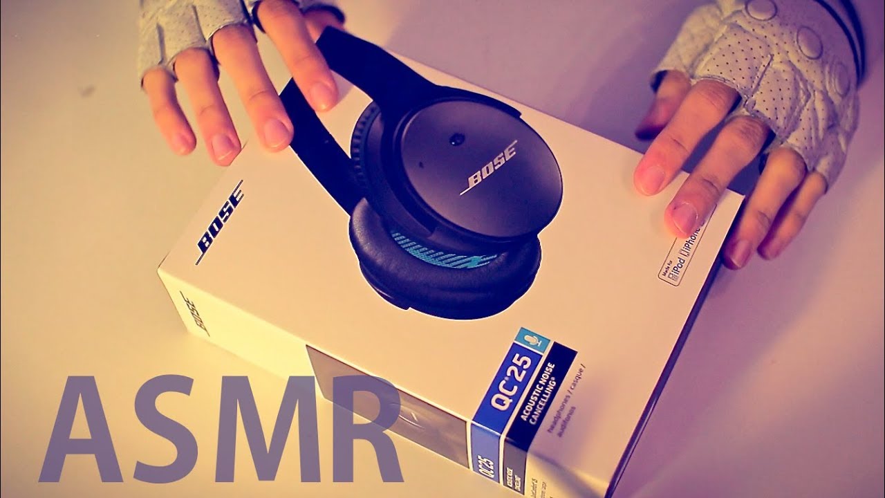 [ASMR] UNBOXING Bose QC25 Headphones - ENGLISH & FRENCH Soft Spoken