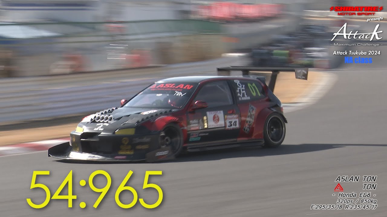 Shibatire presents Attack Tsukuba 2024 ：ASLAN TON/TON[Honda EG6]