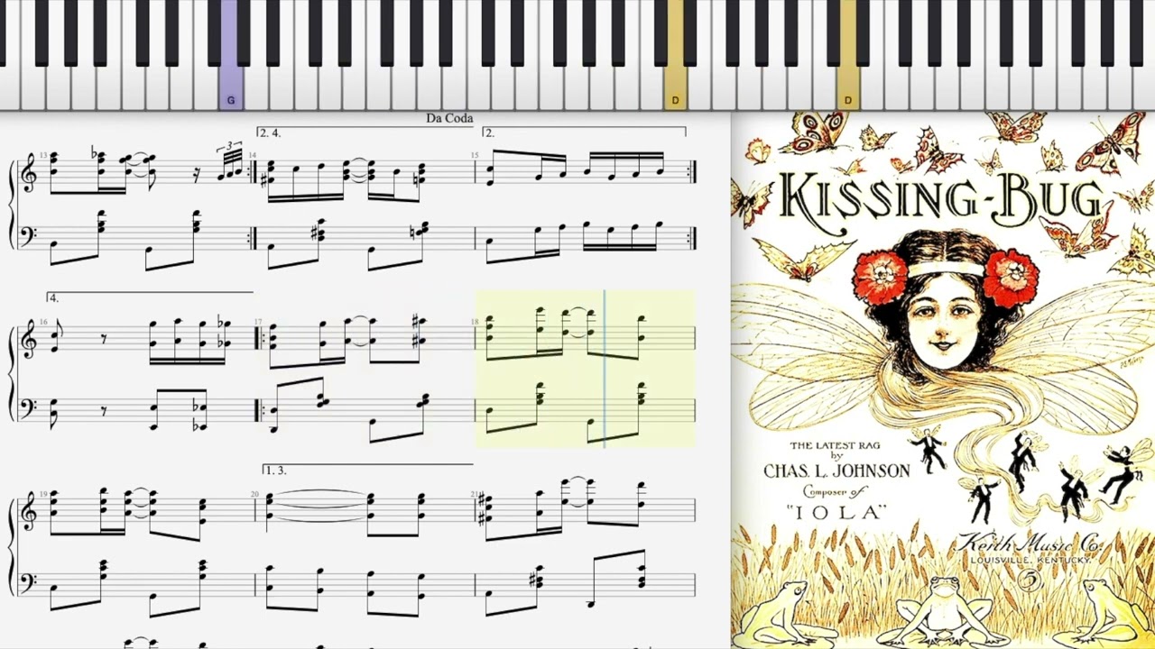 Kissing Bug Rag by Charles L. Johnson (1909, Ragtime piano)