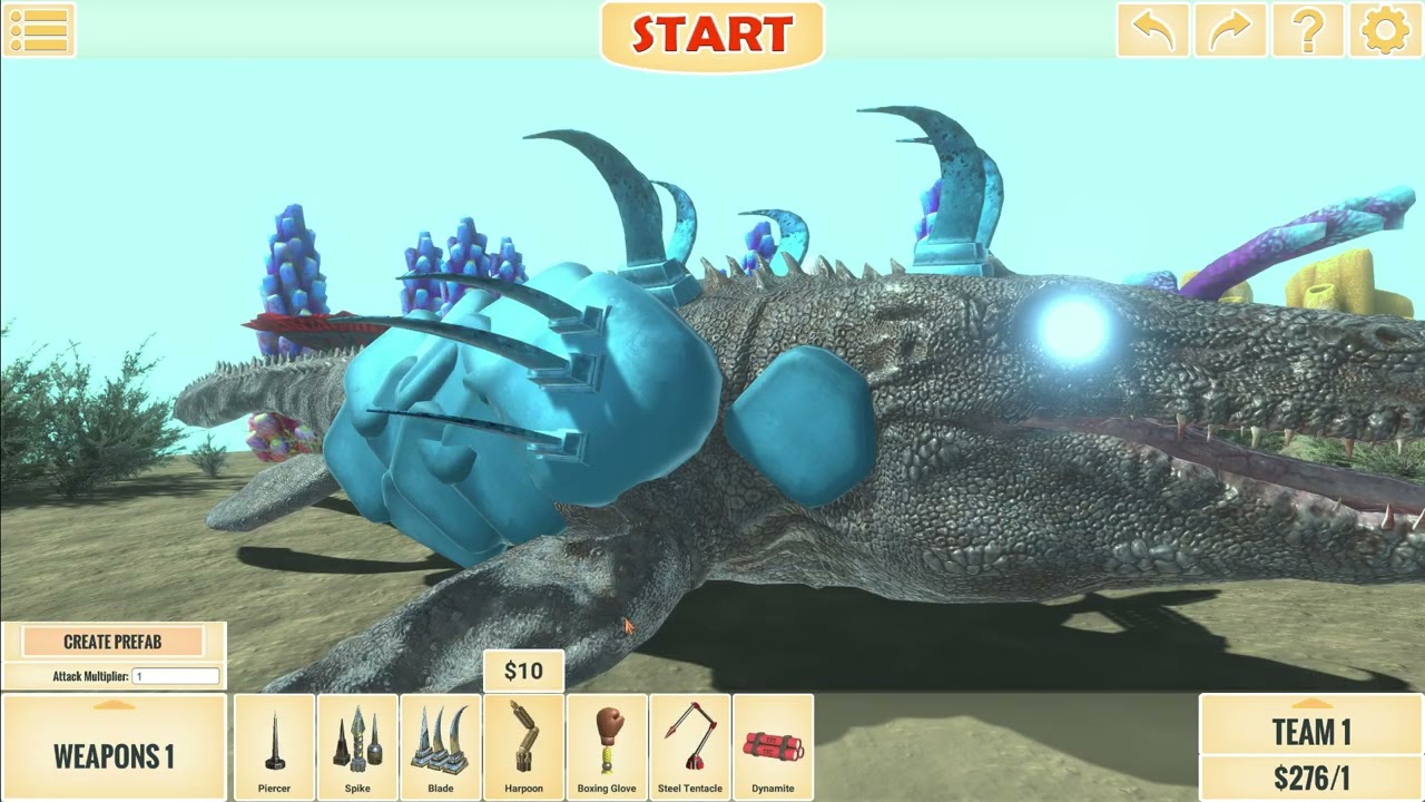 I Created a GOD MOSASAURUS in the Underwater Map! (Animal Revolt Battle Simulator)