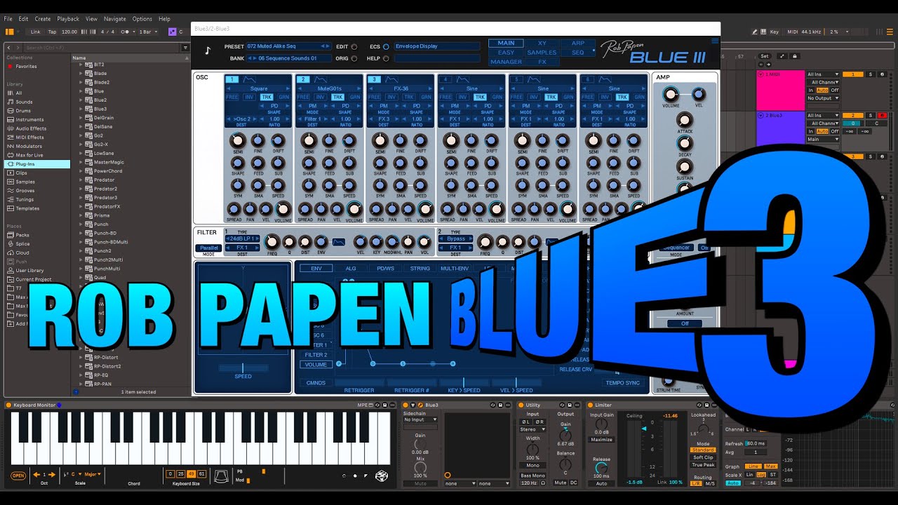 BLUE 3 &mdash; Виртуальный синтезатор от Роба Папена &mdash; Большой тест звучания для ПК и Mac