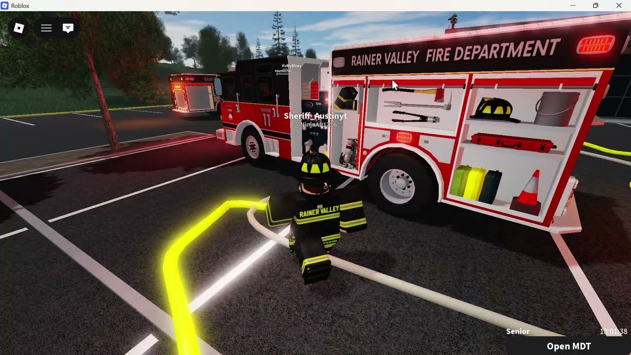 My shift at Rainer Valley Fire and rescue Roblox