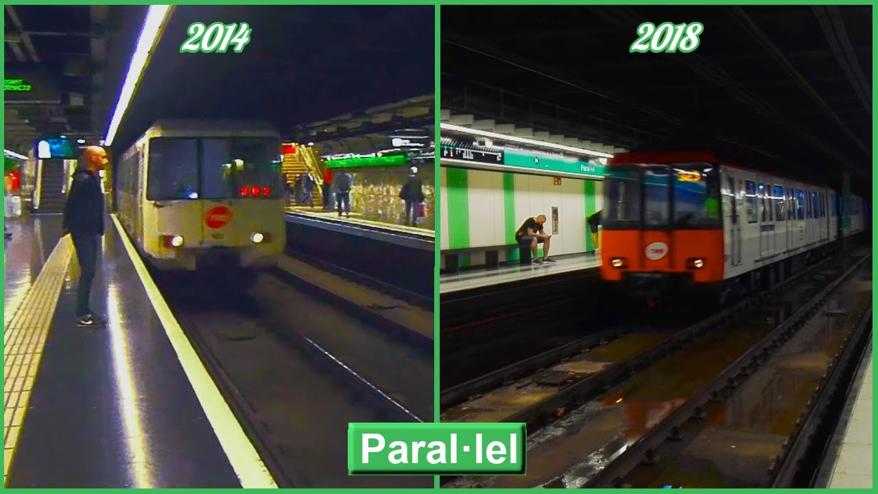 Станция Paral·lel L3 : тогда и сейчас ( 2014 - 2018 ) Барселонский метрополитен