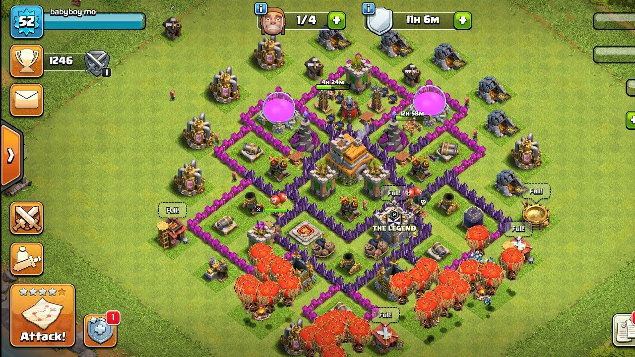How to Attack Th7  (balloons,minions) without Hero easy 3 star