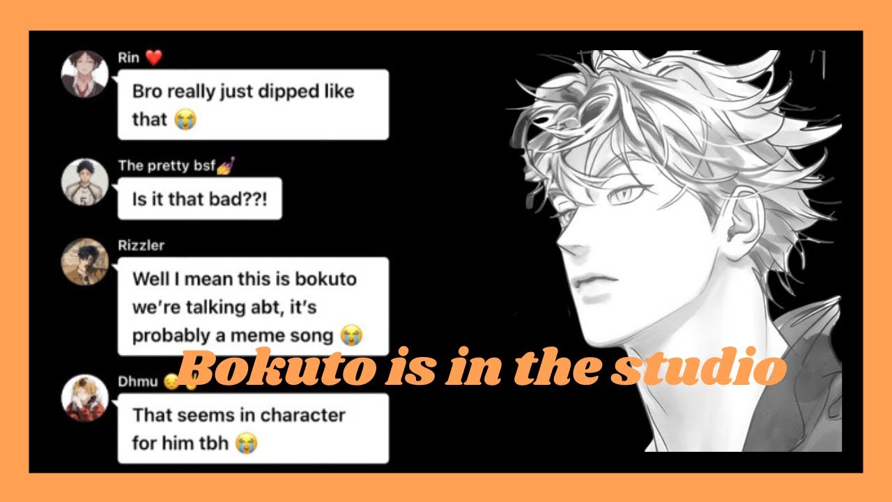 Bokuto is on that type of timing?! | in the studio pt.1 | haikyuu gc