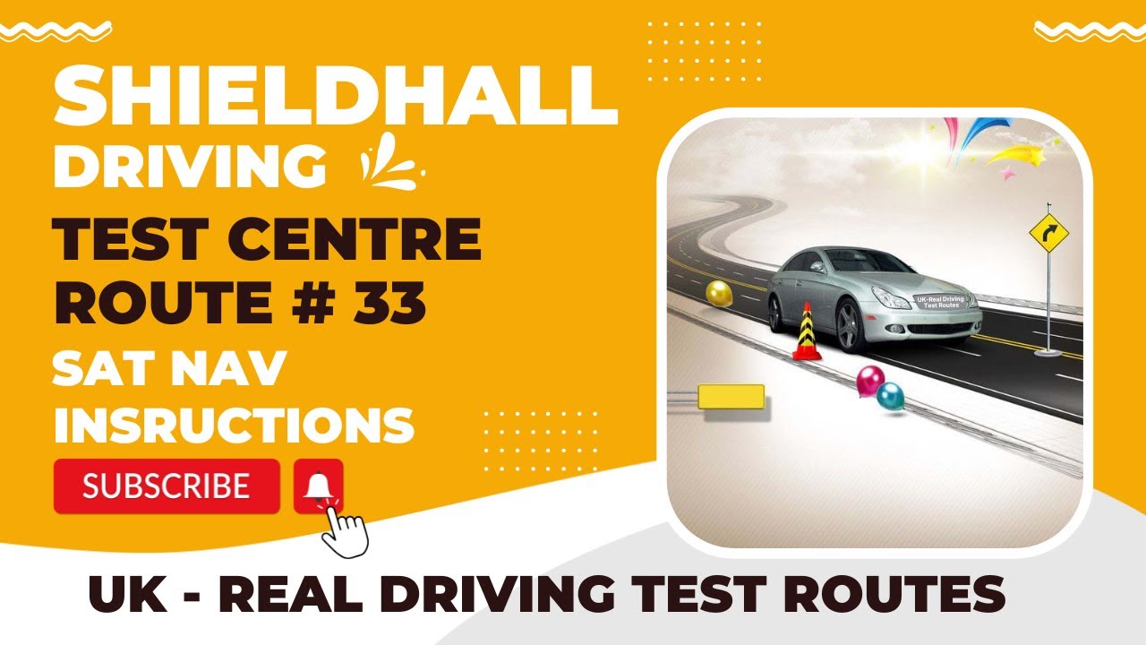 New Shieldhall Driving test Route 33 with SAT Nav Instructions | 4K