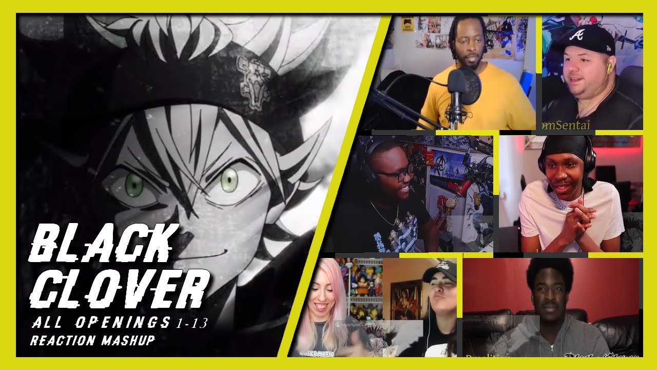 BLACK CLOVER ALL OPENINGS 1-13 | REACTION MASHUP😱