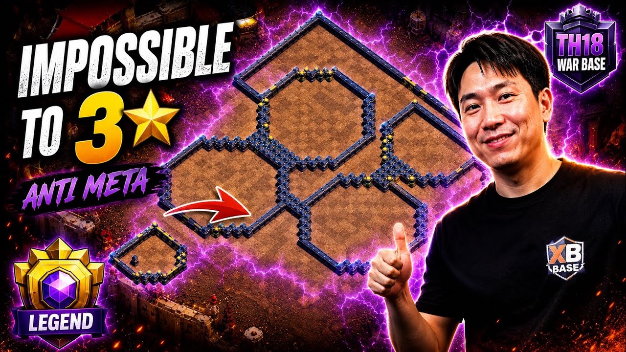 🔥 TH18 Base for War & Legend League | Impossible to 3⭐ Anti Meta Base! | Clash of Clans