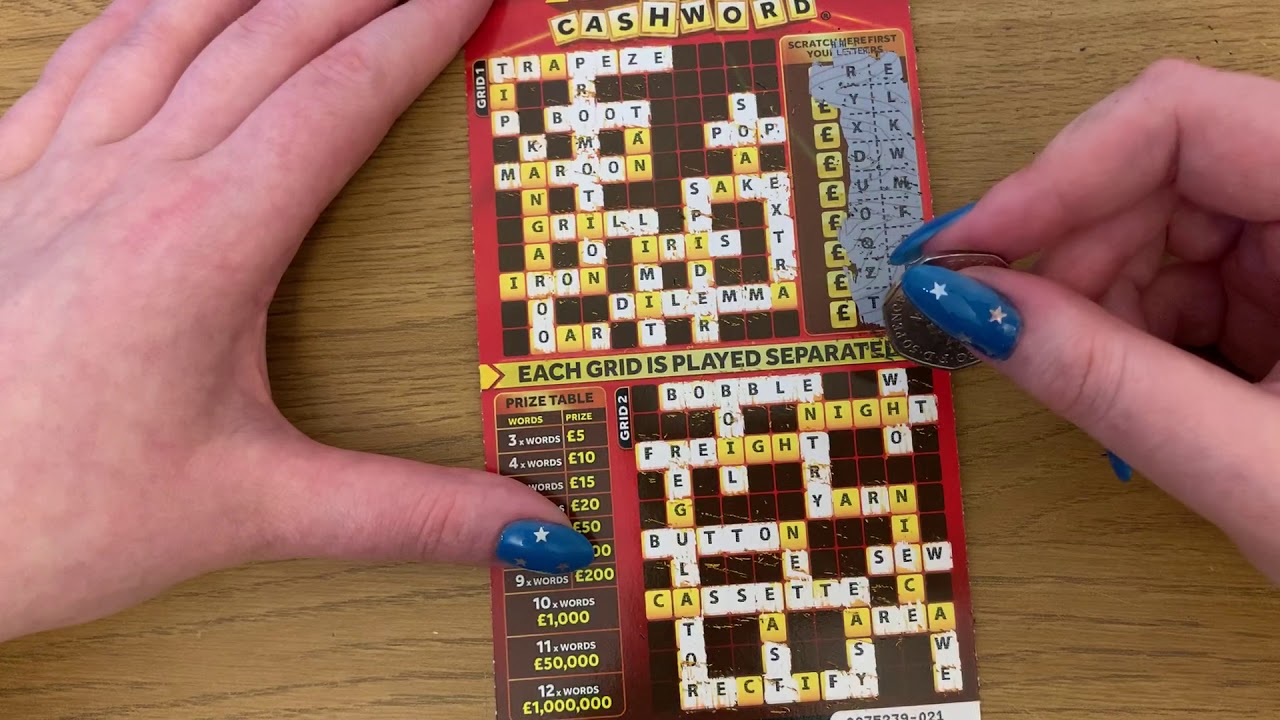 Mega Cashword Scratchcards &pound;5 scratch card