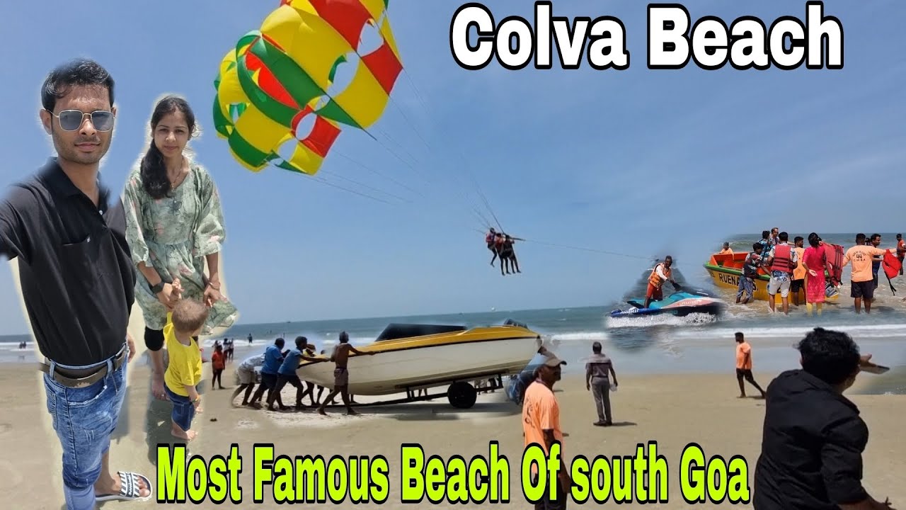 Colva Beach South Goa | Second Longest Beach In Indian | Watersports | sk on wheels