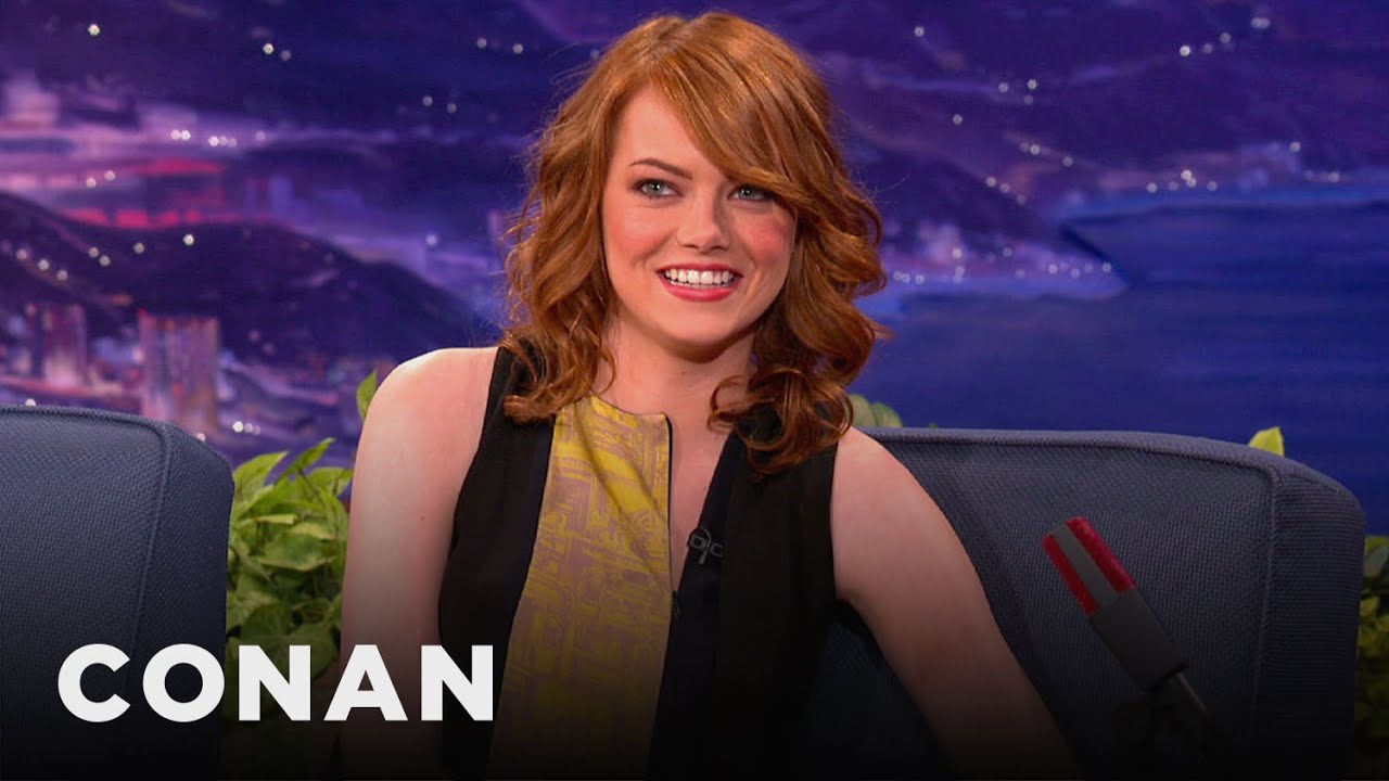 Emma Stone Brought Her Mom To The Golden Globes | CONAN on TBS