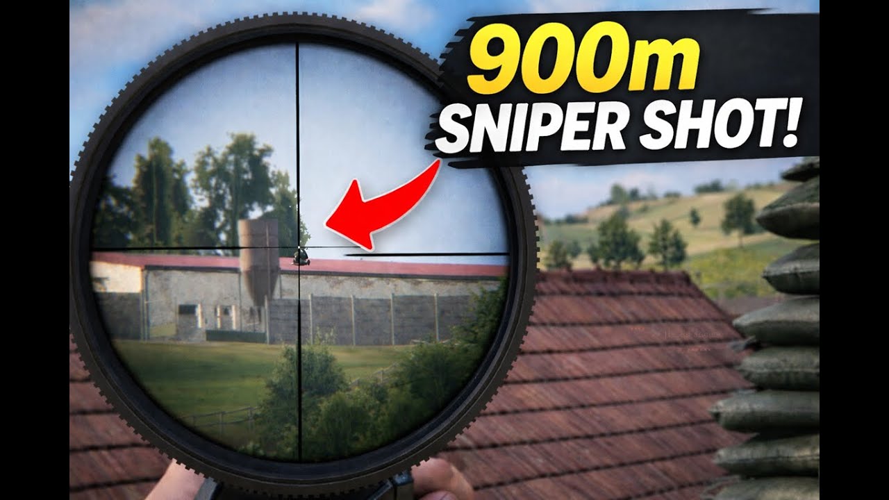 900m Sniper Shot! Roof Target Down | Arma Reforger WASTELAND