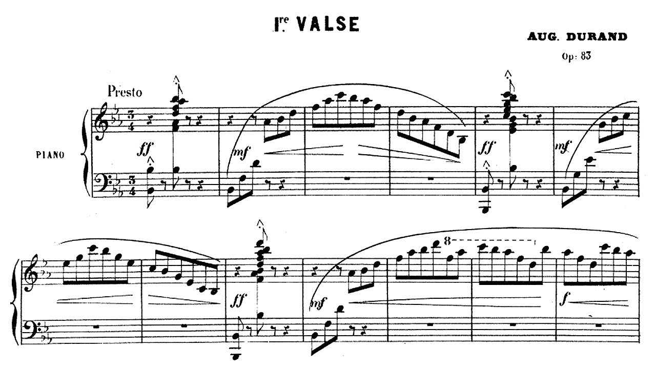 Auguste Durand: Valse No.1 Op.83 - Hans Kann, 1971 - MHS 1139