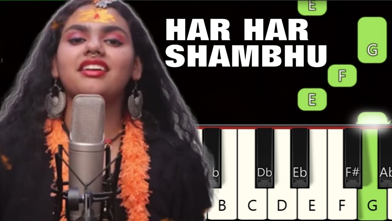 Har Har Shambhu Shiv Mahadeva Song 🙏 | Piano tutorial | Piano Notes | Piano Online #pianotimepass