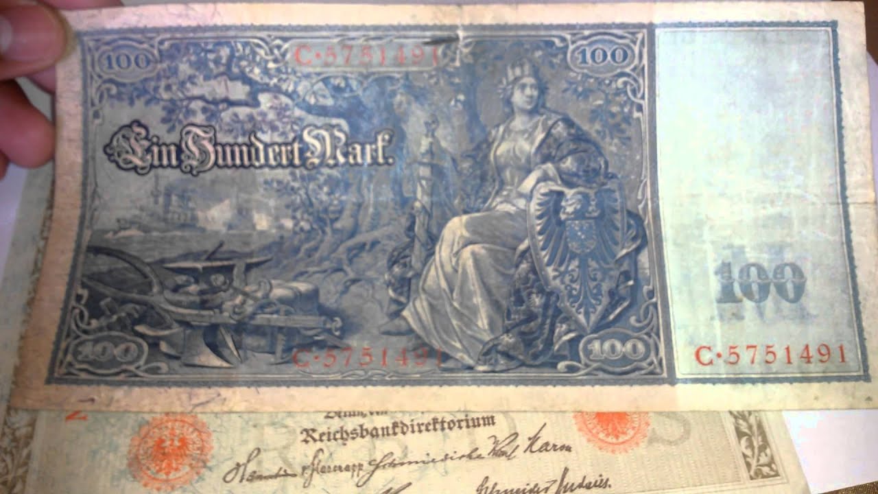 Billetes Alemanes Antes de la Primera Guerra Mundial