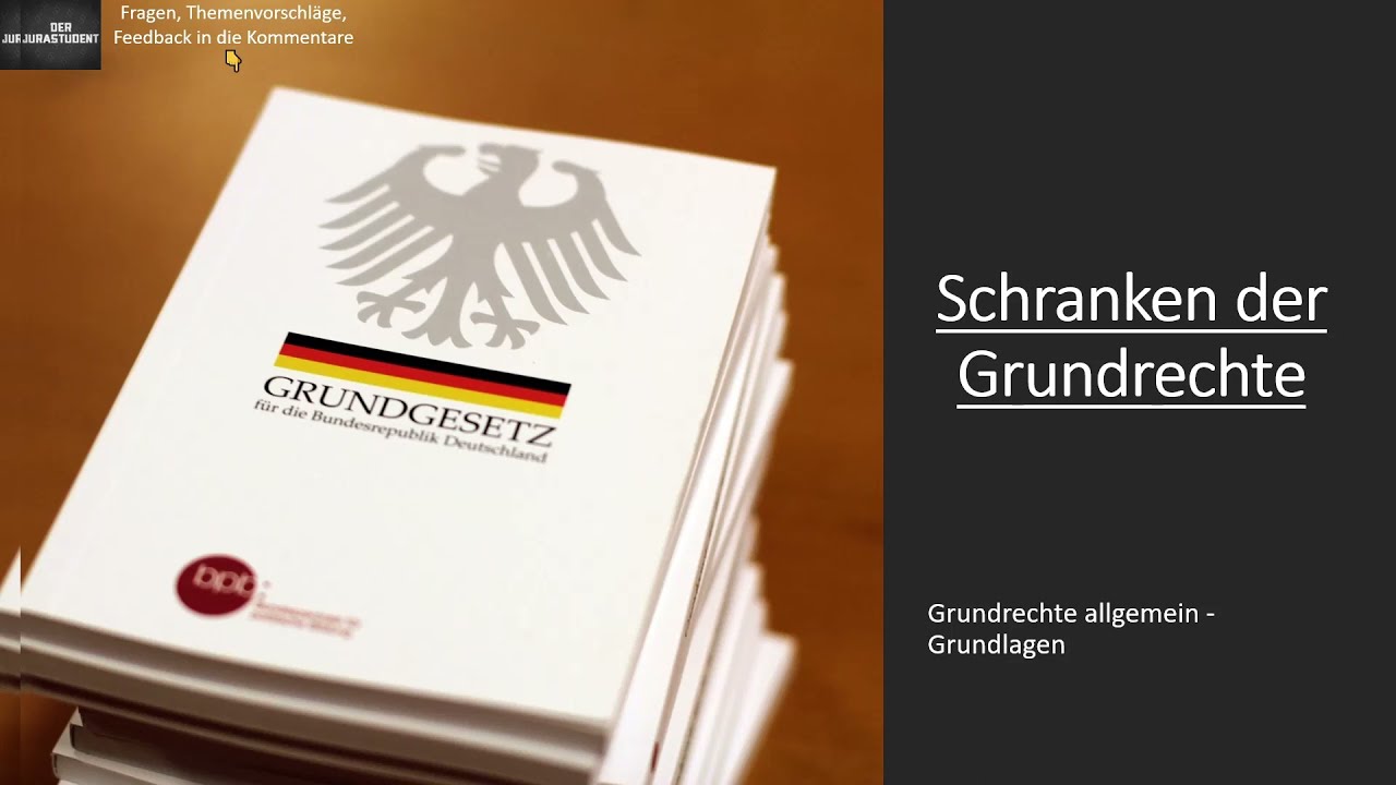 Die Schranken der Grundrechte I Grundrechte Grundlagen 24