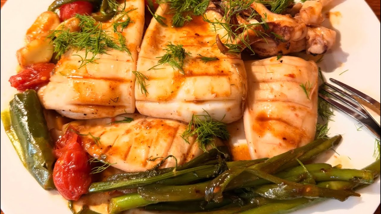 Mực rim tỏi , thì là ngon lắm , dễ , nhanh #food  #cooking #amthuc #nauan #nauantainha #seafood 